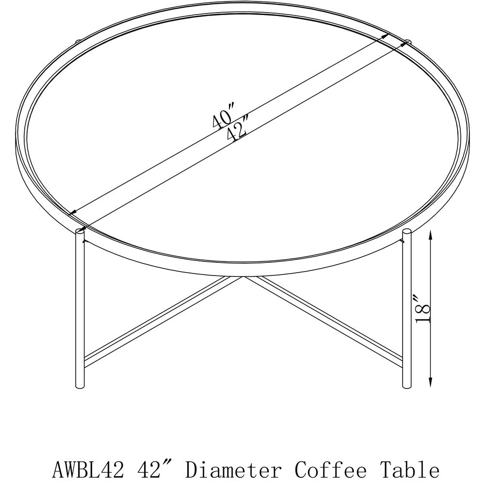 Brookline 42" Round Coffee Table, Medium Chestnut. Picture 1