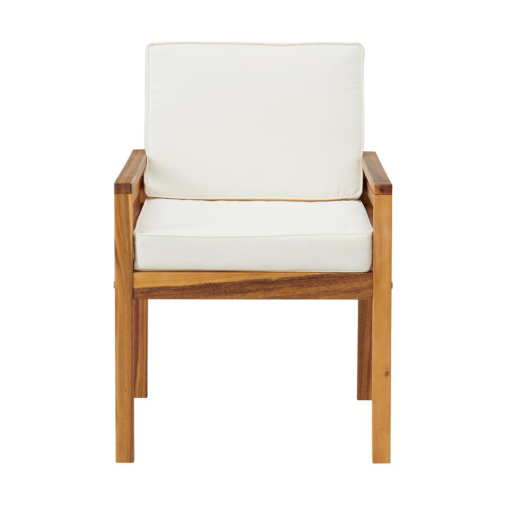 Okemo Acacia Outdoor Dining Chair with Cushion. Picture 1
