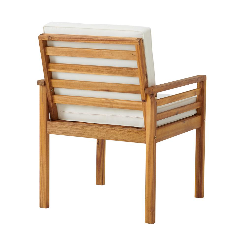 Okemo Acacia Outdoor Dining Chair with Cushion. Picture 4