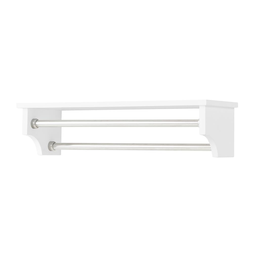 Dover 27" W Bathroom Shelf with 2 Towel Rods. Picture 2