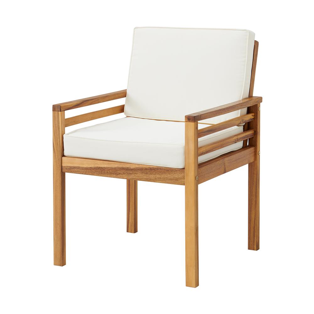 Okemo Acacia Outdoor Dining Chair with Cushion. Picture 2