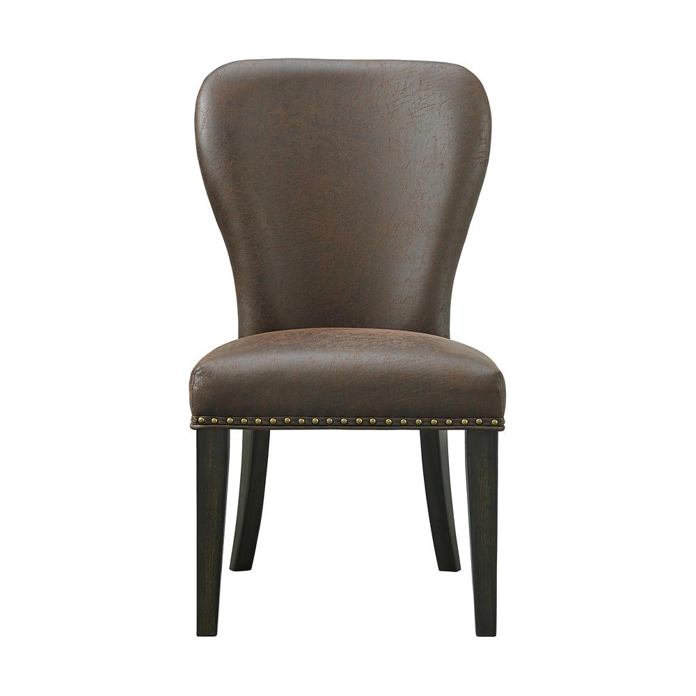 Savoy Upholstered Dining Chairs, Espresso (Set of 2). Picture 2