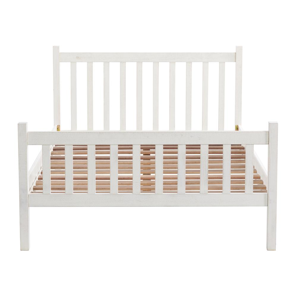 Windsor Wood Slat Full Bed, Driftwood White. Picture 4