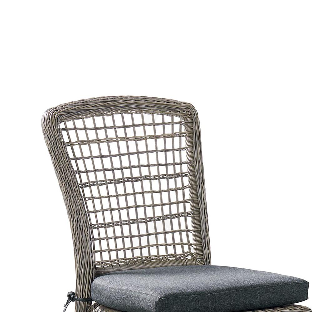 Asti All-Weather Wicker Outdoor 37"H Set of Two Dining Chairs with Cushions. Picture 4
