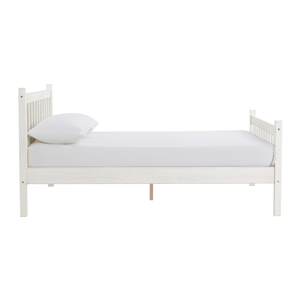 Windsor Wood Slat Full Bed, Driftwood White. Picture 7