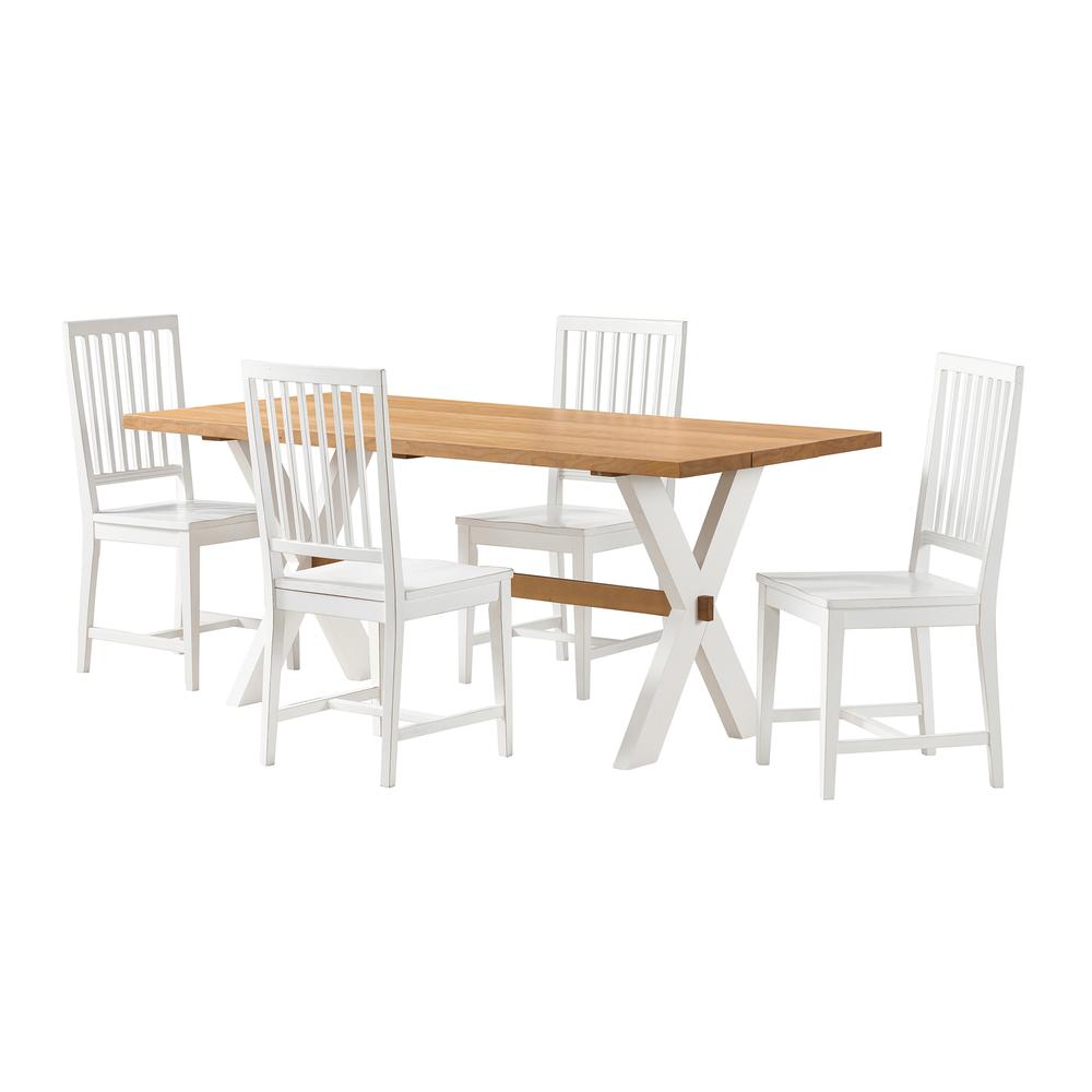 Chelsea 72" Dining Table, 4  Wood Chairs, Set of 5. Picture 2