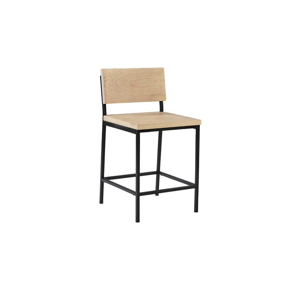Wood/Metal Bar Stool - Natural - A103-42N. The main picture.