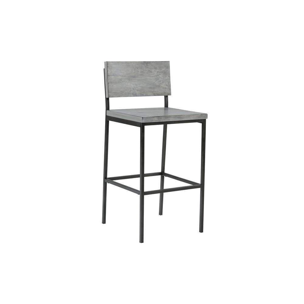 Wood/Metal Counter Stool - Gray- A103-43G. Picture 1