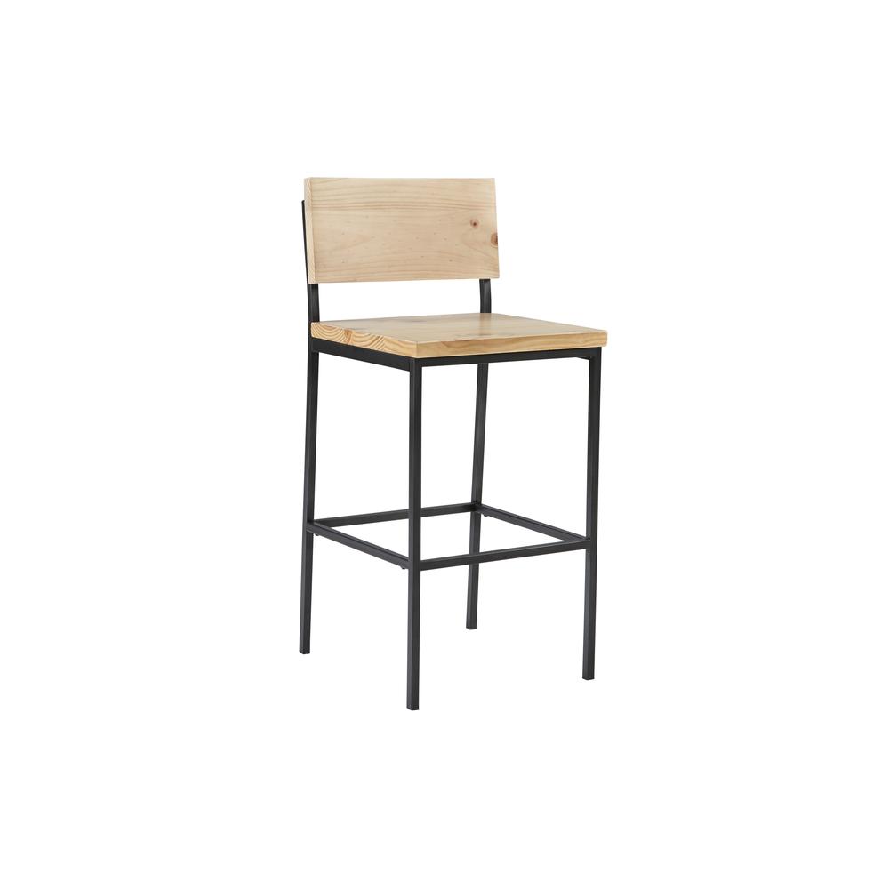 Wood/Metal Counter Stool - Natural - A103-43N. Picture 1