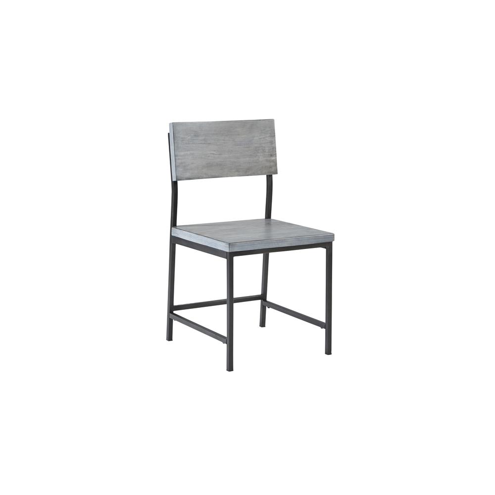 Wood/Metal Dining Chair - Gray- A103-41G. Picture 1