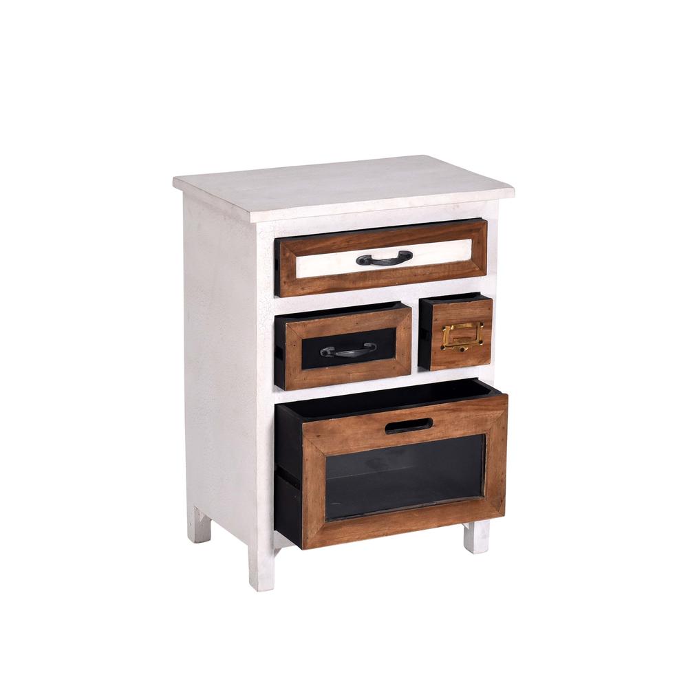 Nightstand in White/Tan/Gray. Picture 7