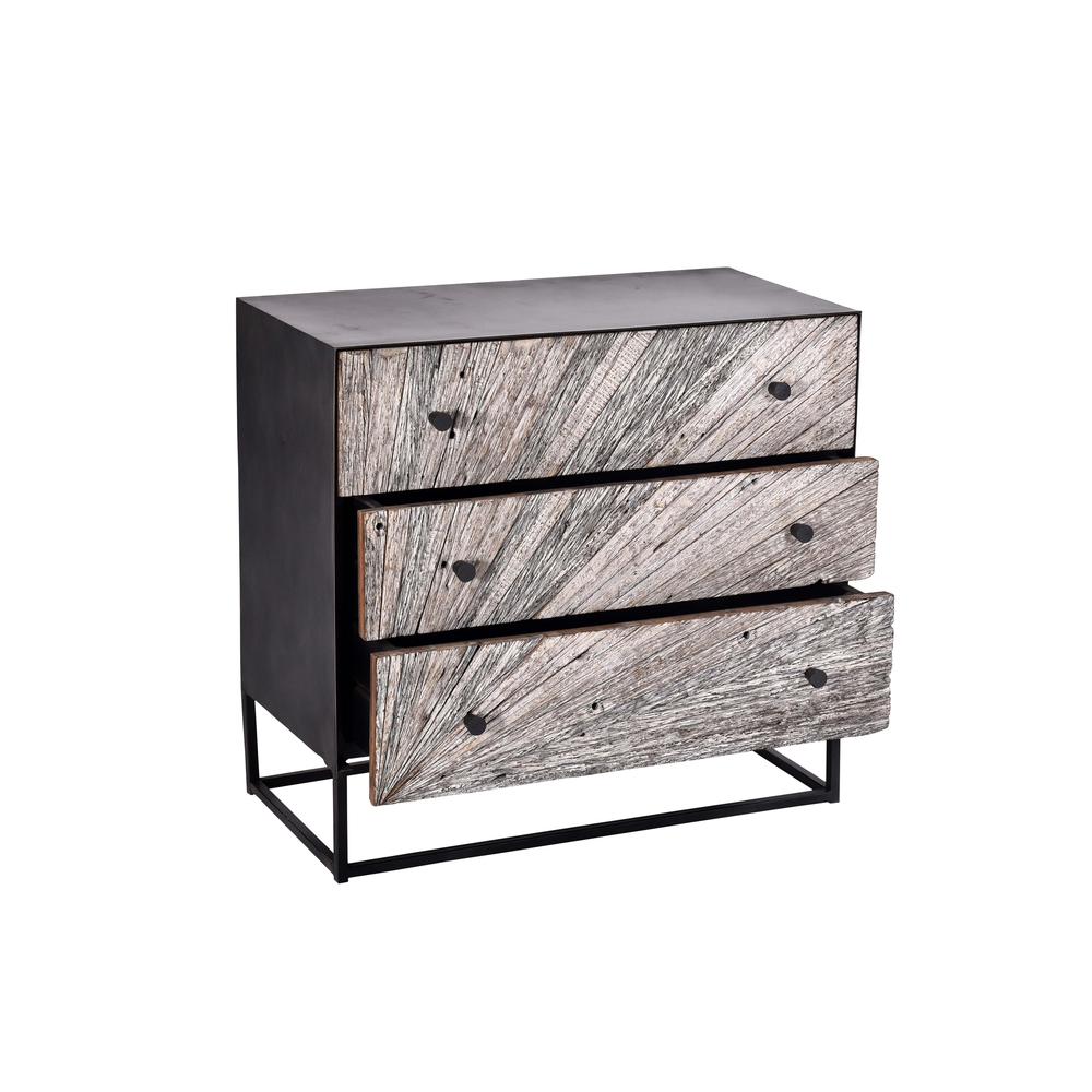 3 Drawer Chest - Black. Picture 7