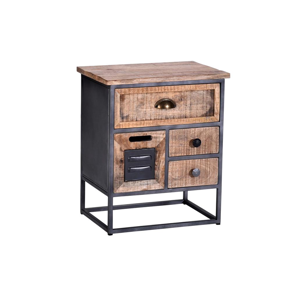 Nightstand - Tan/Black. Picture 2