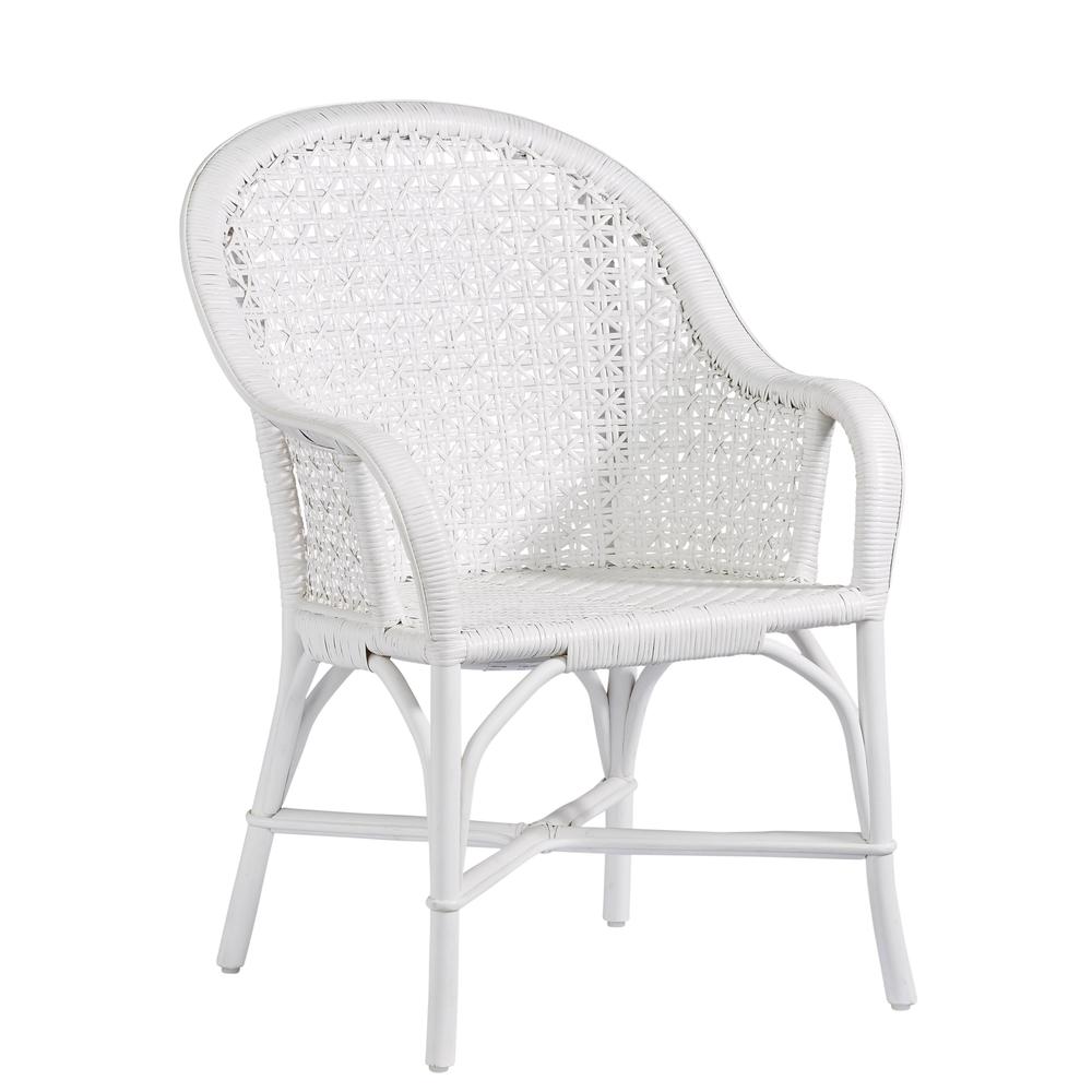 Accent Arm Chair, White. Picture 2