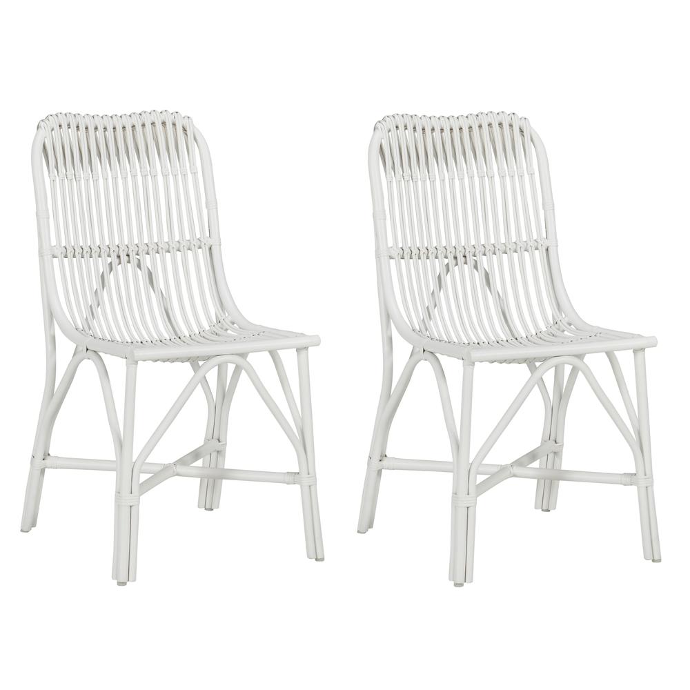 Accent Dining Chair 2/Ctn White, White. Picture 1