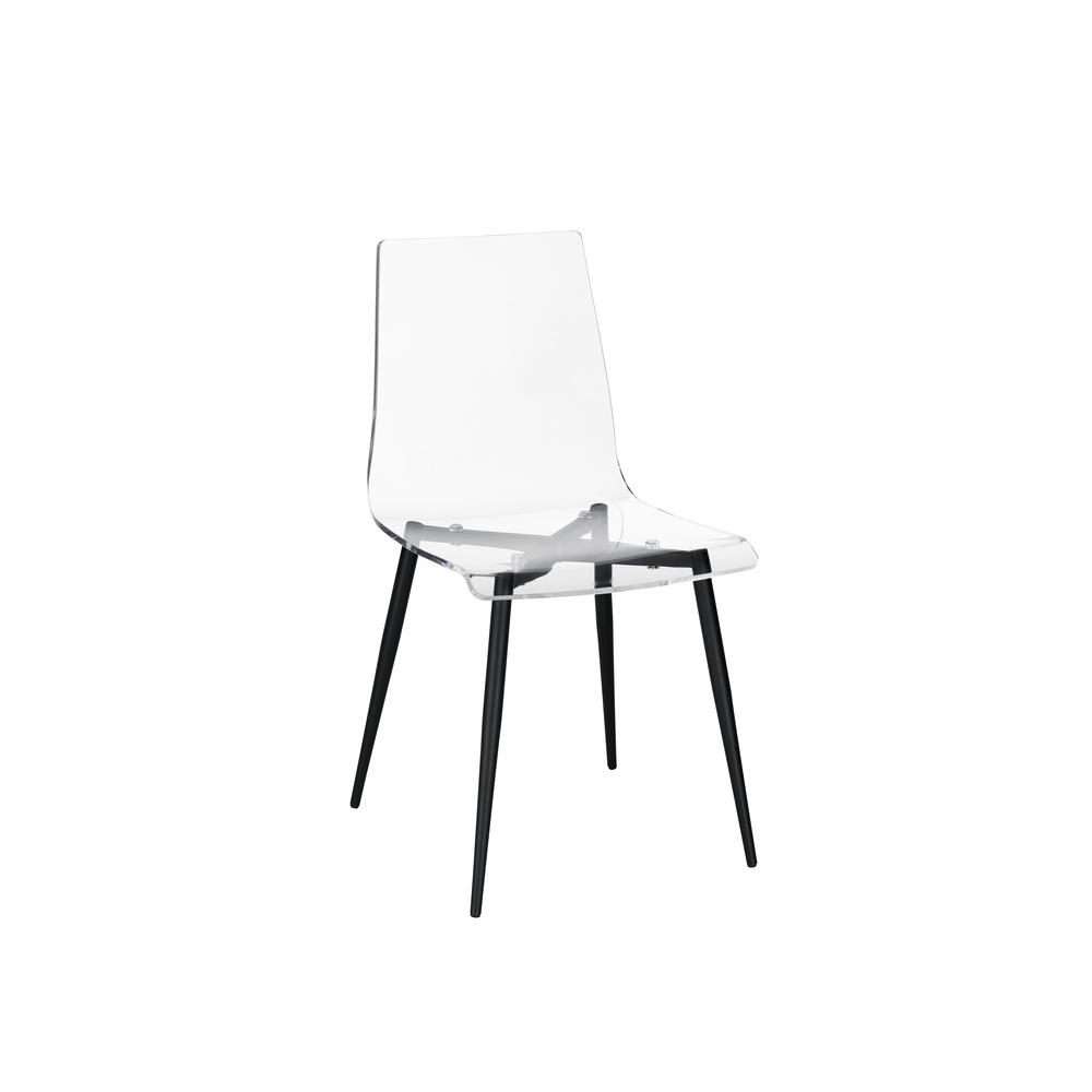 Acrylic Dining Chair-Black 2/CTN. Picture 2