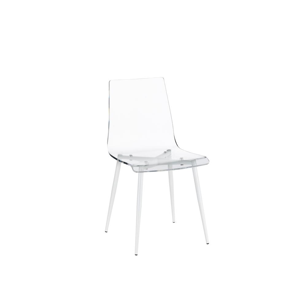 Acrylic Dining Chair-White 2/CTN. Picture 2