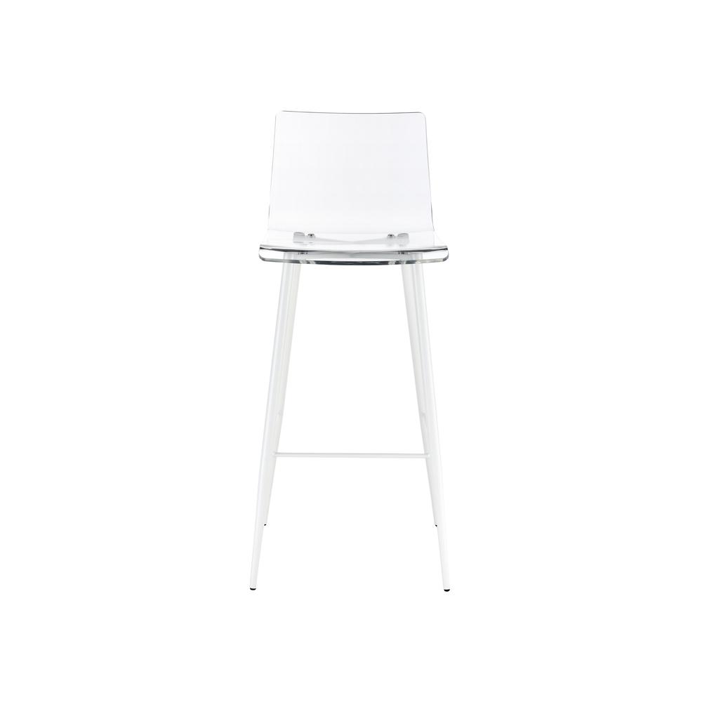 Acrylic Bar Stool in Clear Acrylic/White color. Set of 2. Picture 3