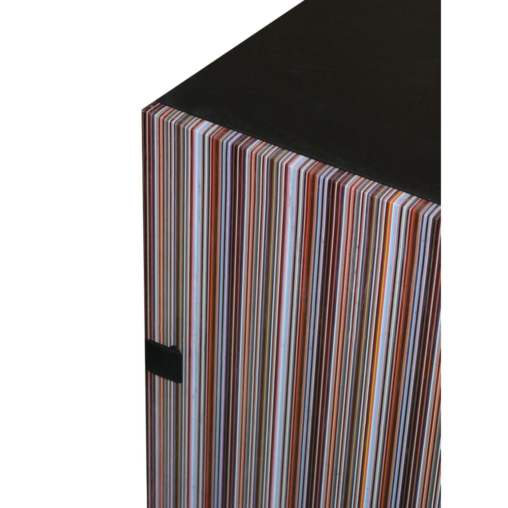 Nightstand- 1 Cabinet - Black/Multi. Picture 3