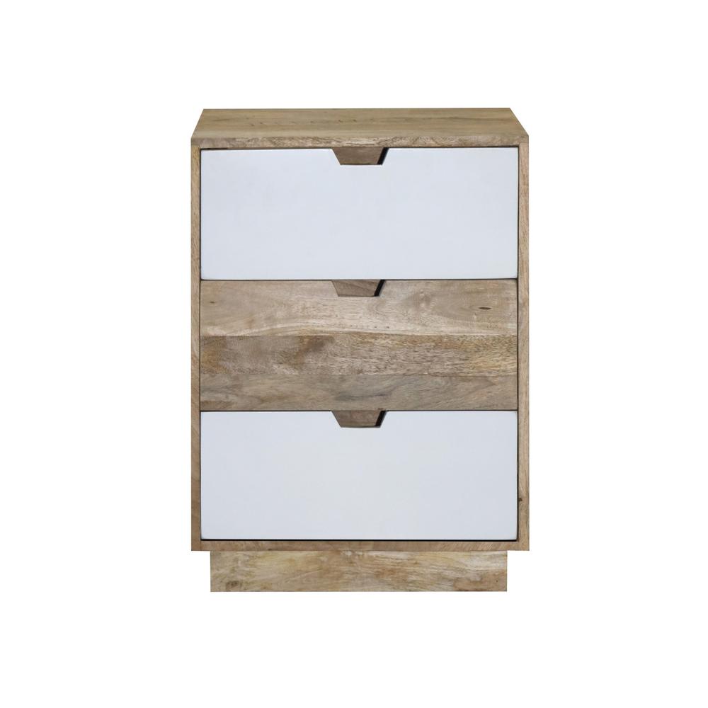 Nightstand, Tan/White. Picture 4