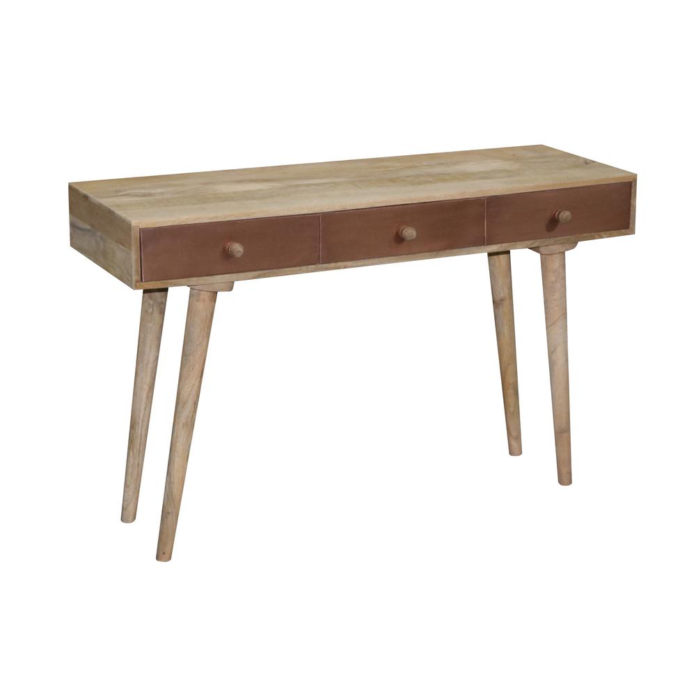 Sofa/Console Table, Tan/Copper. Picture 1