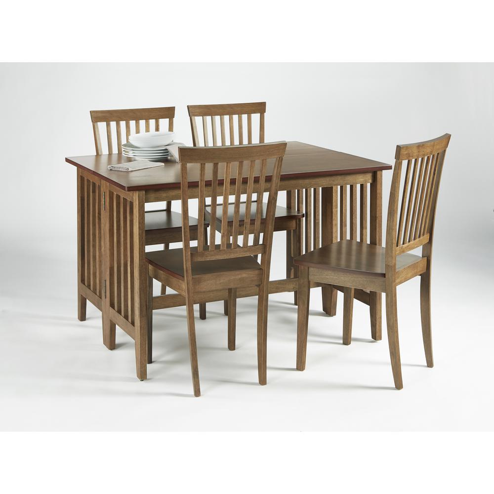 Drop Leaf Dining Table- Walnut (chairs sold separately) , Walnut. Picture 4