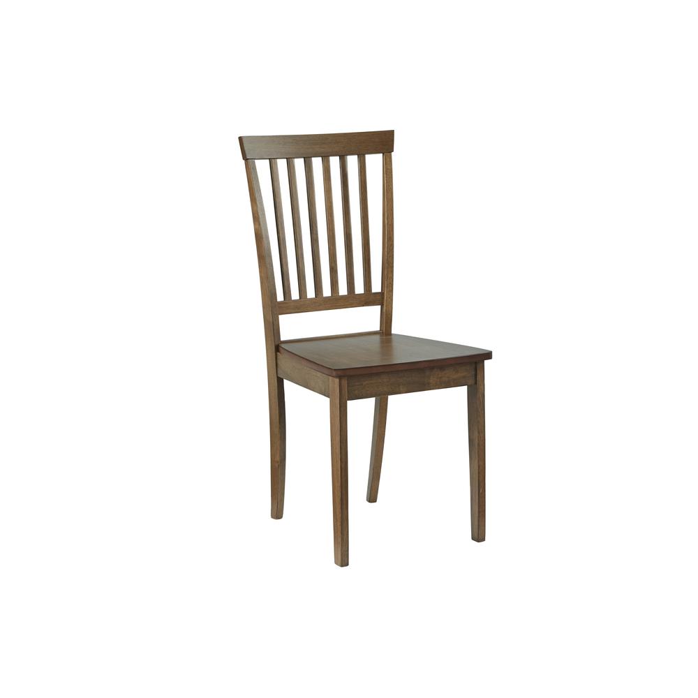 Dining Chair- Walnut, Set of 2, Walnut. Picture 5
