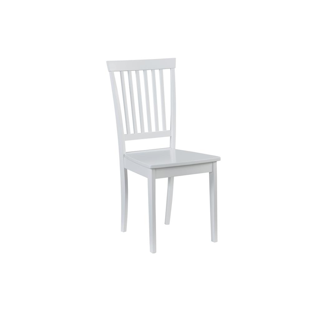 Dining Chair- White, Set of 2, White. Picture 1