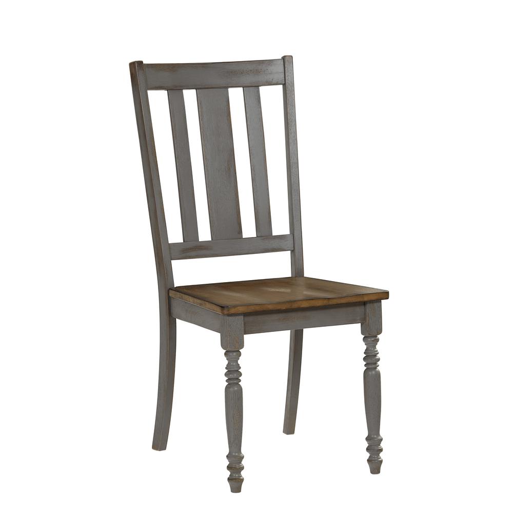 Dining Chairs, Set of 2 - Gray. Picture 1