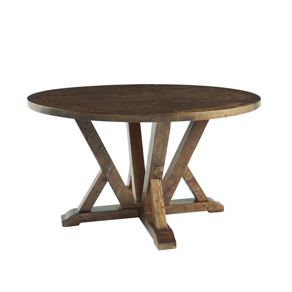 Round Dining Table , Brown. Picture 1