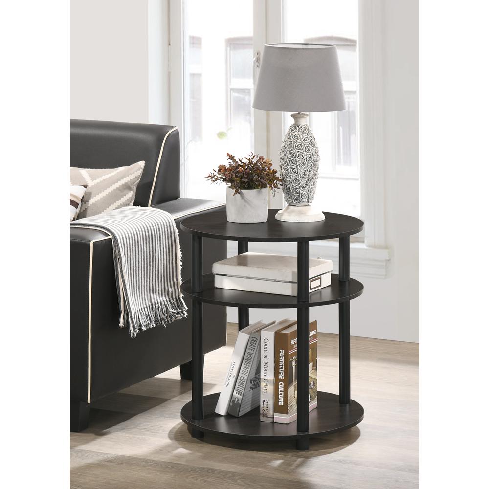 3 Tier Round Bedside Table. Picture 1