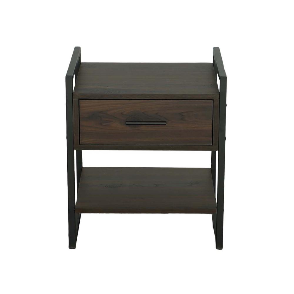 Accent Nightstand , Sable brown/Metal. Picture 1