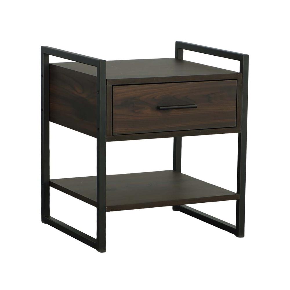 Accent Nightstand , Sable brown/Metal. Picture 2