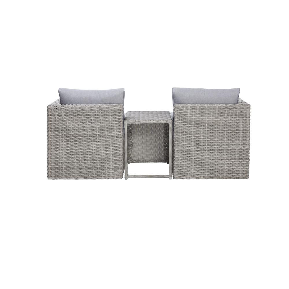 Malibu 5 Piece Outdoor Seating Set, Gray. Picture 4