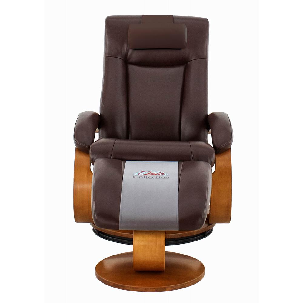 Relax-R™ Hamilton Recliner and Ottoman in Whisky Air Leather. Picture 8
