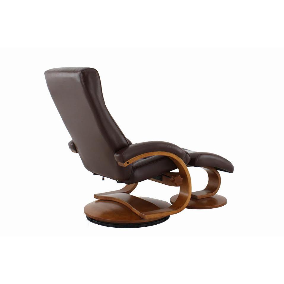 Relax-R™ Hamilton Recliner and Ottoman in Whisky Air Leather. Picture 3