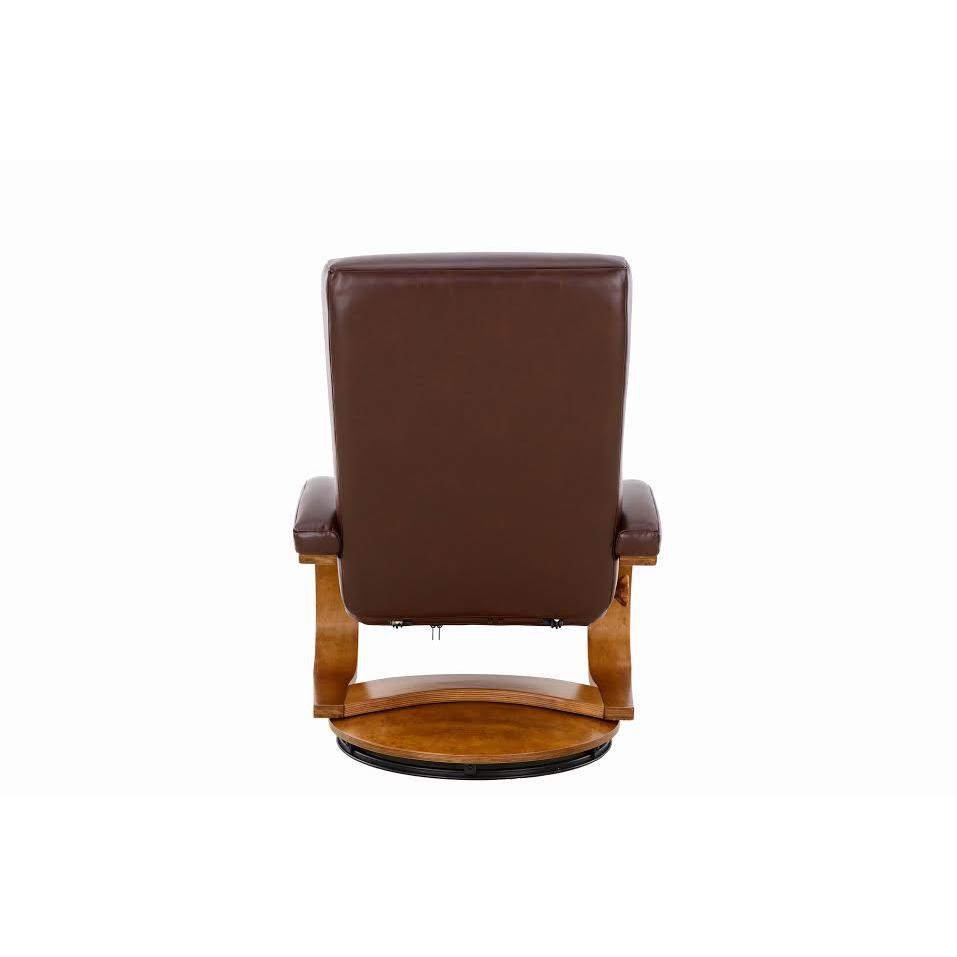 Relax-R™ Hamilton Recliner and Ottoman in Whisky Air Leather. Picture 4