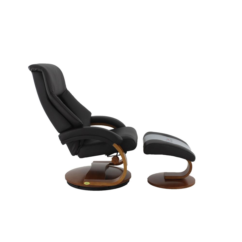 Relax-R™ Montreal Recliner and Ottoman in Espresso Top Grain Leather. Picture 4