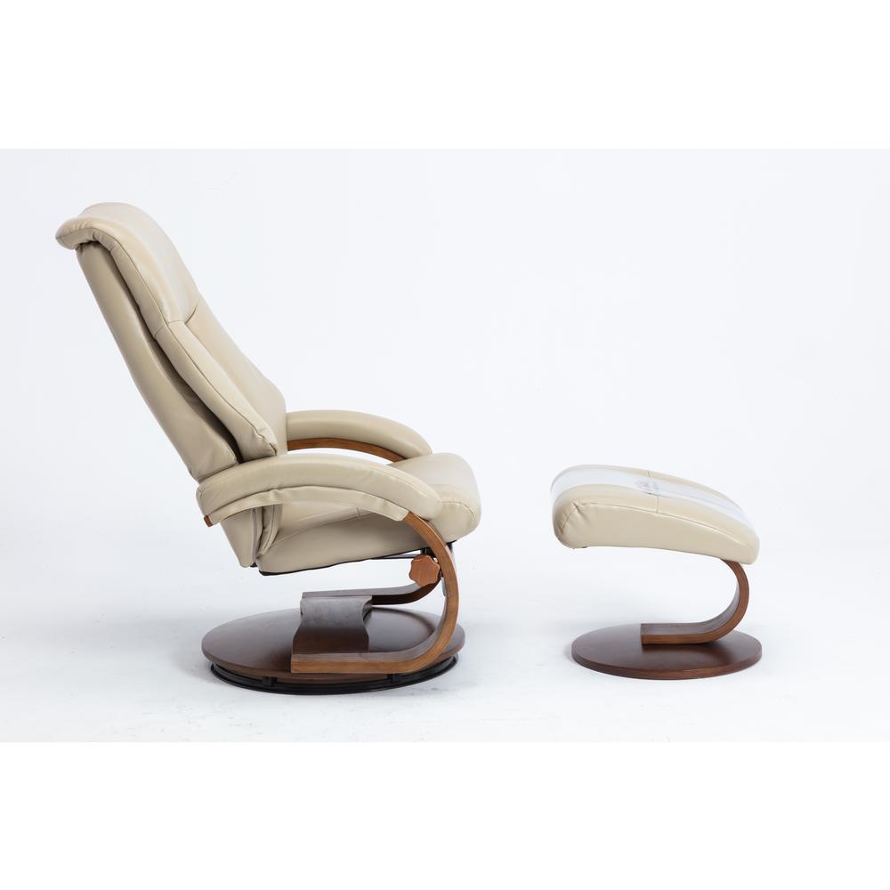 Relax-R™ Montreal Recliner and Ottoman in Cobble Air Leather. Picture 3
