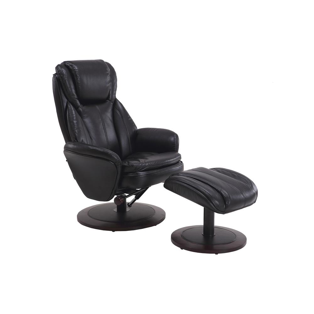 Relax-R™ Nova Recliner Black Air Leather. Picture 1