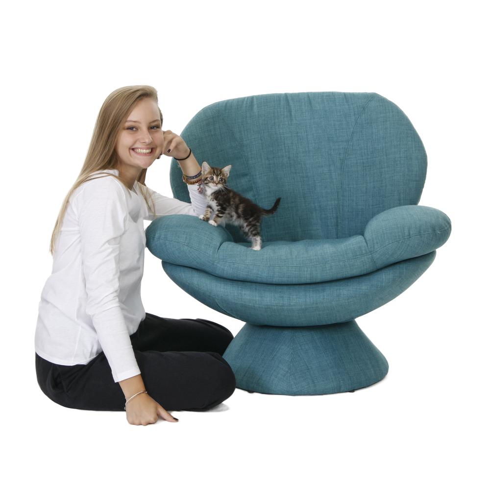 Relax-R™ Port Leisure Accent Chair in Turquoise Fabric. Picture 4