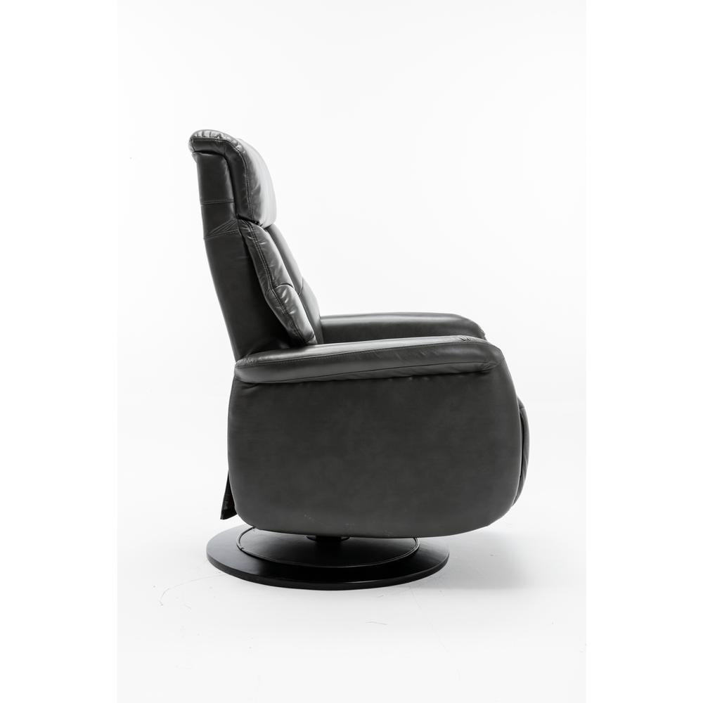 Relax-R™ Orleans Recliner in Charcoal Air Leather. Picture 4