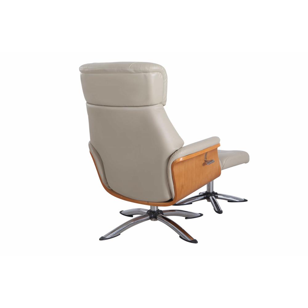 Relax-R™ Caitlin Recliner and Ottoman in Cobble Air Leather. Picture 5