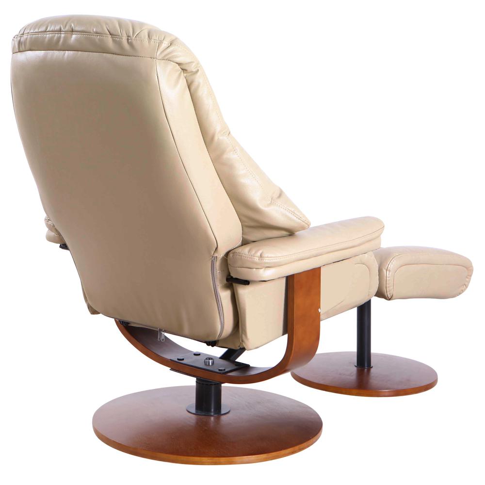 Relax-R™ Lindley Recliner and Ottoman in Cobble Air Leather. Picture 3