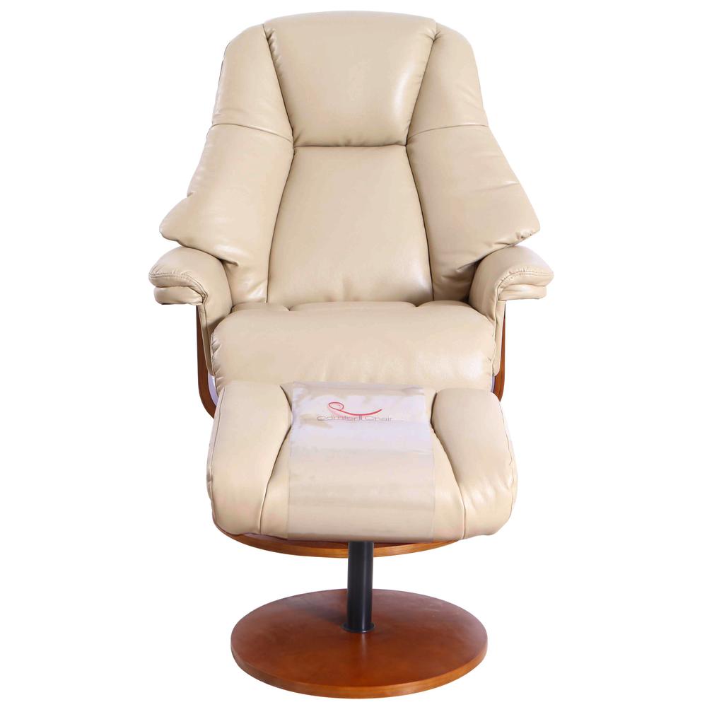 Relax-R™ Lindley Recliner and Ottoman in Cobble Air Leather. Picture 4