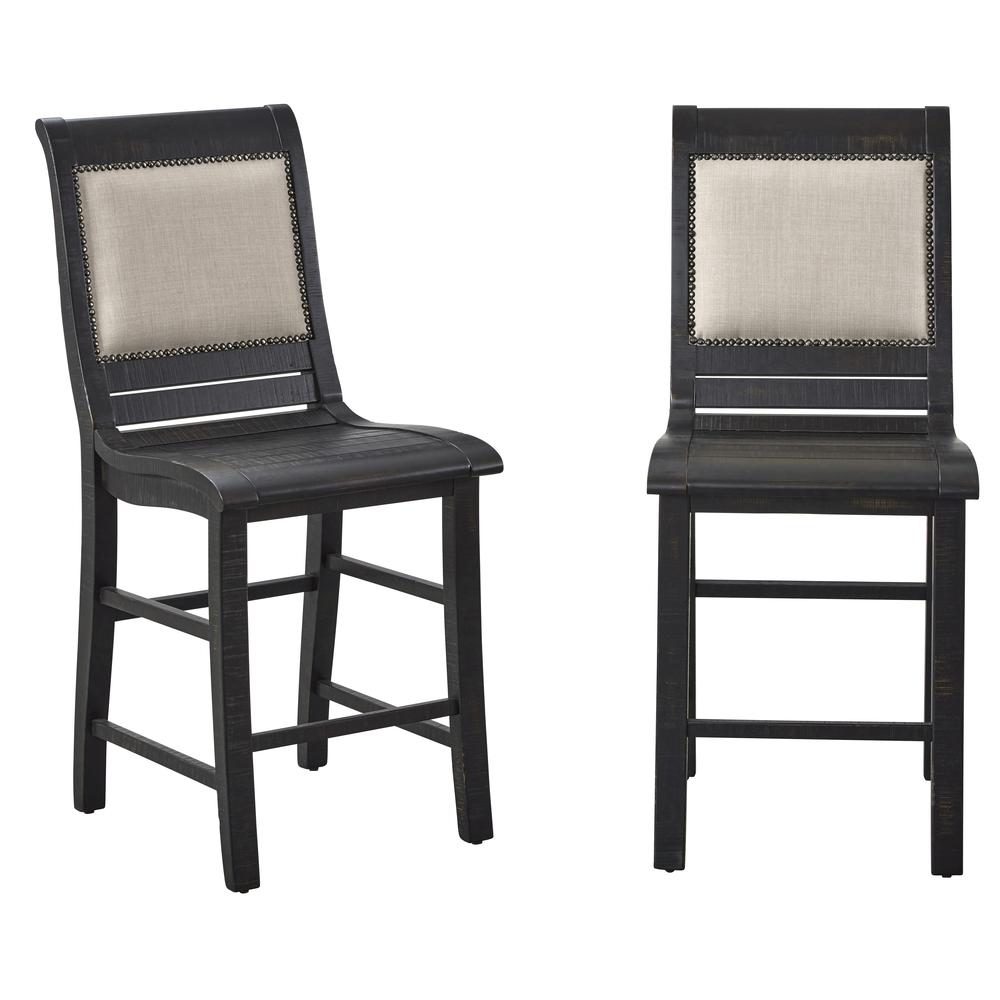 Counter Upholstered Chair , Set of 2. Picture 1
