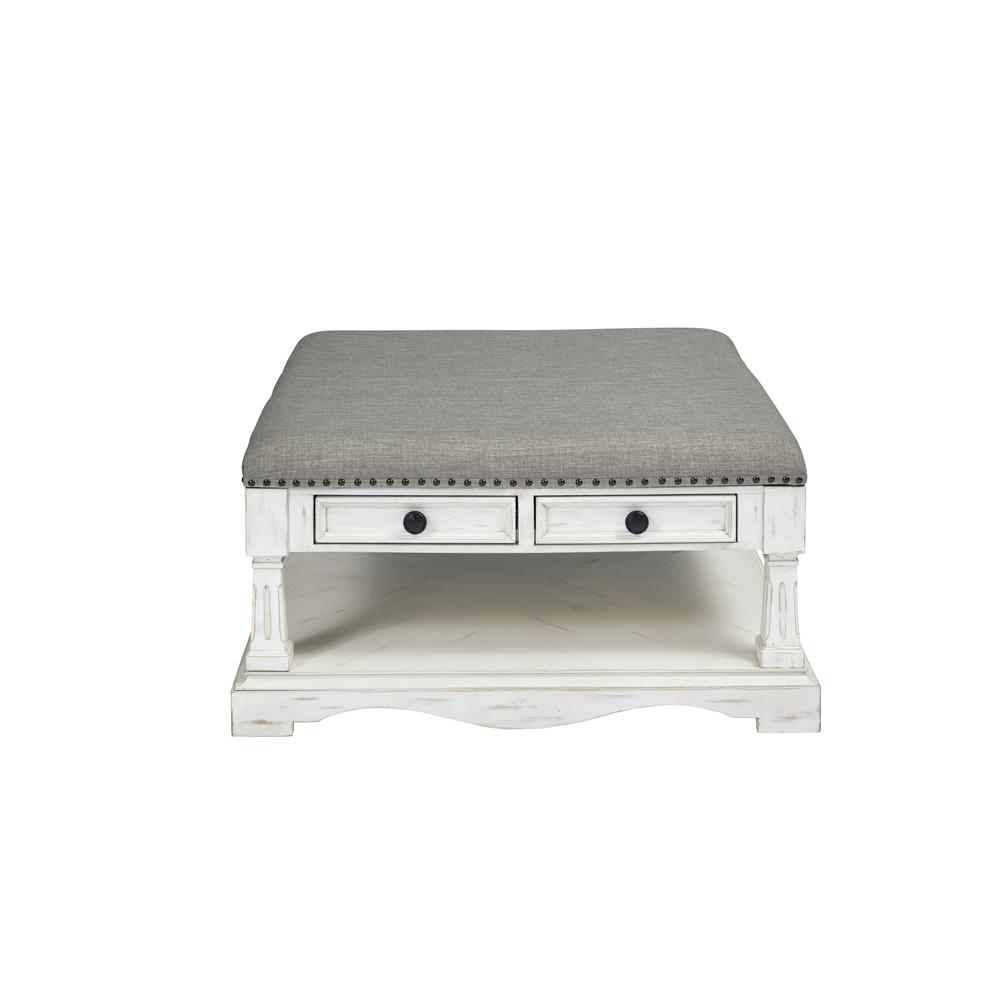 Square Upholstered Cocktail Table. Picture 3