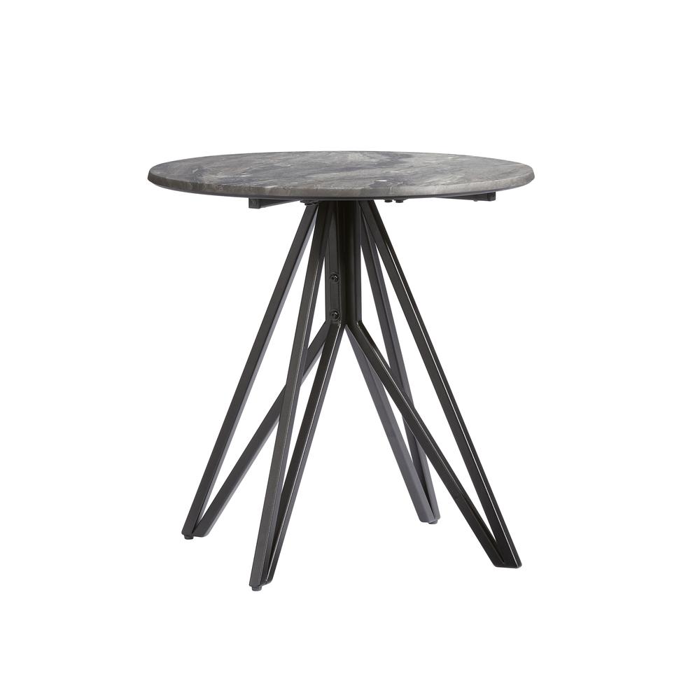 End Table, Gray Paladina/Black Metal. Picture 2