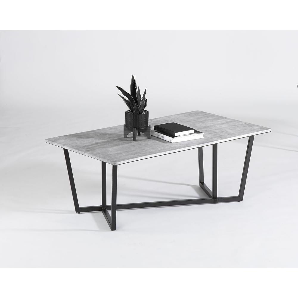 Cocktail Table, Industrial Gray/Black Metal. Picture 1