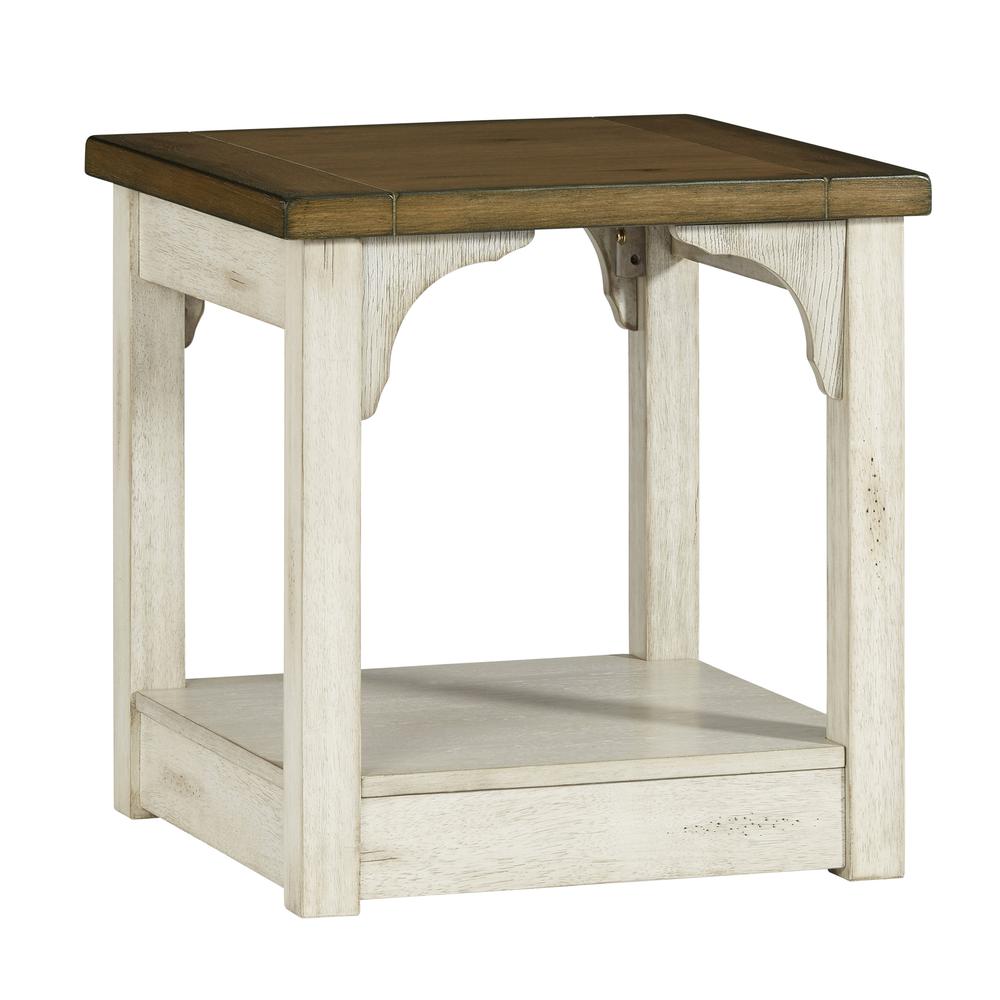End Table, Oak/Antique White. Picture 3